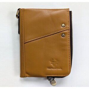 Humerpaul Leather Men's Long Leather Wallet In Dark Mustard